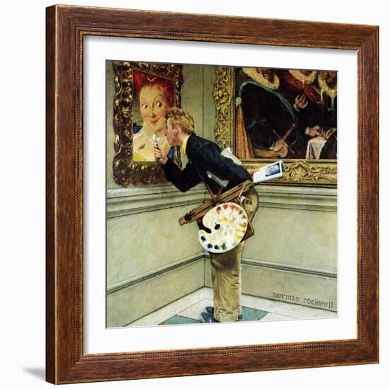 "Art Critic", April 16,1955-Norman Rockwell-Framed Giclee Print