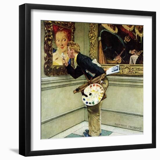 "Art Critic", April 16,1955-Norman Rockwell-Framed Giclee Print