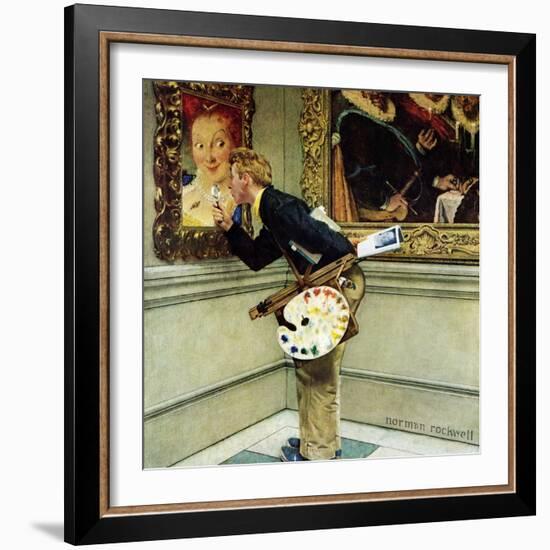 "Art Critic", April 16,1955-Norman Rockwell-Framed Giclee Print