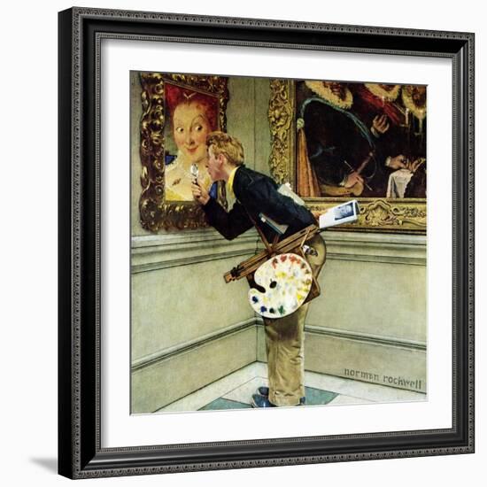 "Art Critic", April 16,1955-Norman Rockwell-Framed Giclee Print