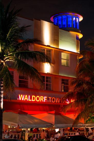 Art Deco Architecture At Night Ocean Drive Miami Beach Florida Photographic Print Philippe Hugonnard Art Com