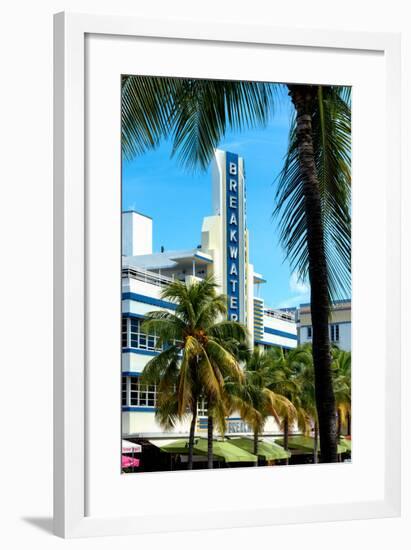 Art Deco Architecture of Miami Beach - The Esplendor Hotel Breakwater South Beach - Ocean Drive-Philippe Hugonnard-Framed Photographic Print