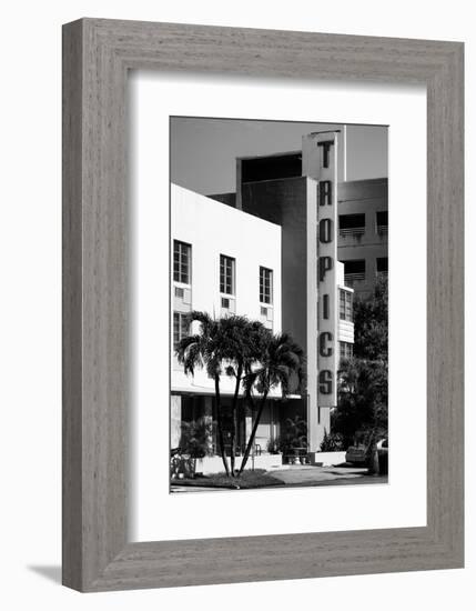 Art Deco Architecture of Miami Beach - The Tropics Hotel - Florida-Philippe Hugonnard-Framed Photographic Print