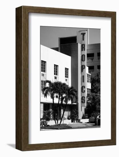 Art Deco Architecture of Miami Beach - The Tropics Hotel - Florida-Philippe Hugonnard-Framed Photographic Print