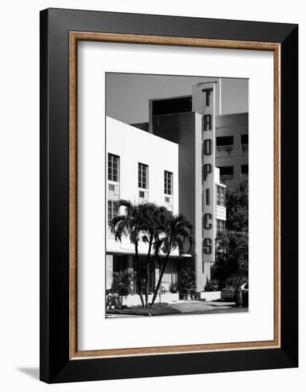 Art Deco Architecture of Miami Beach - The Tropics Hotel - Florida-Philippe Hugonnard-Framed Photographic Print