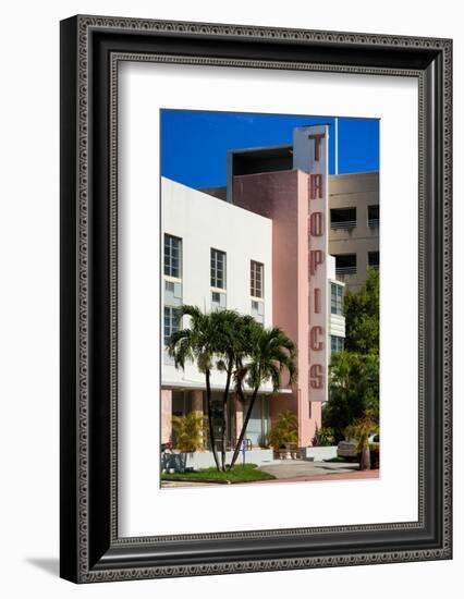 Art Deco Architecture of Miami Beach - The Tropics Hotel - Florida-Philippe Hugonnard-Framed Photographic Print