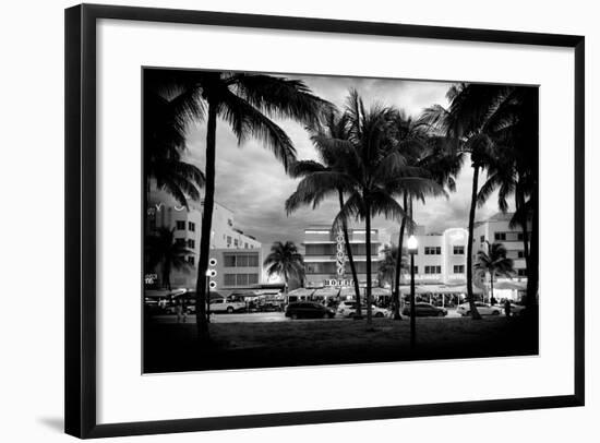 Art Deco Architecture of Ocean Drive - Miami Beach - Florida-Philippe Hugonnard-Framed Photographic Print