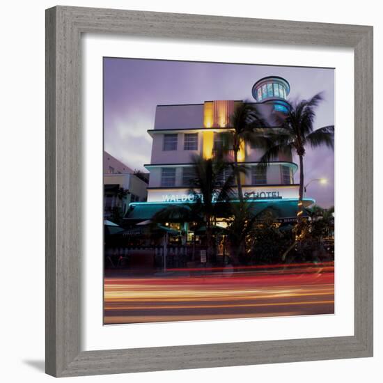 Art Deco Architecture, South Beach, Miami, Florida-Robin Hill-Framed Photographic Print