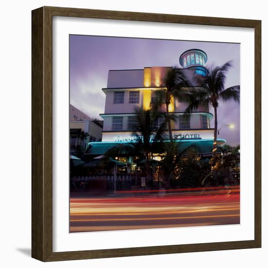 Art Deco Architecture, South Beach, Miami, Florida-Robin Hill-Framed Photographic Print