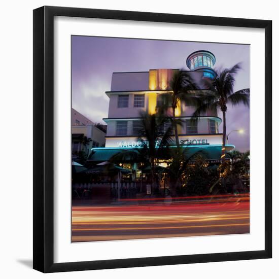 Art Deco Architecture, South Beach, Miami, Florida-Robin Hill-Framed Photographic Print