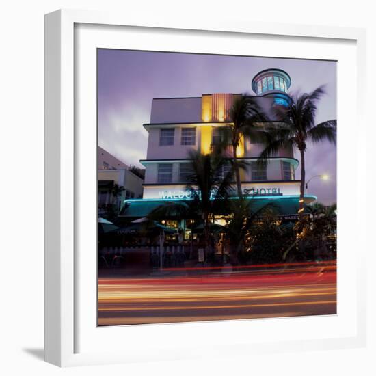 Art Deco Architecture, South Beach, Miami, Florida-Robin Hill-Framed Photographic Print