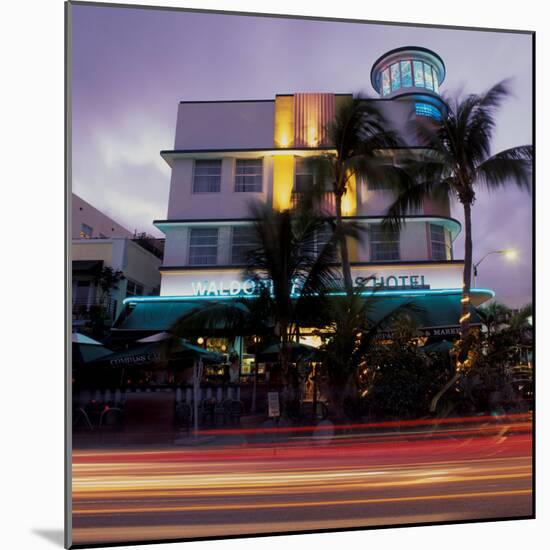 Art Deco Architecture, South Beach, Miami, Florida-Robin Hill-Mounted Photographic Print