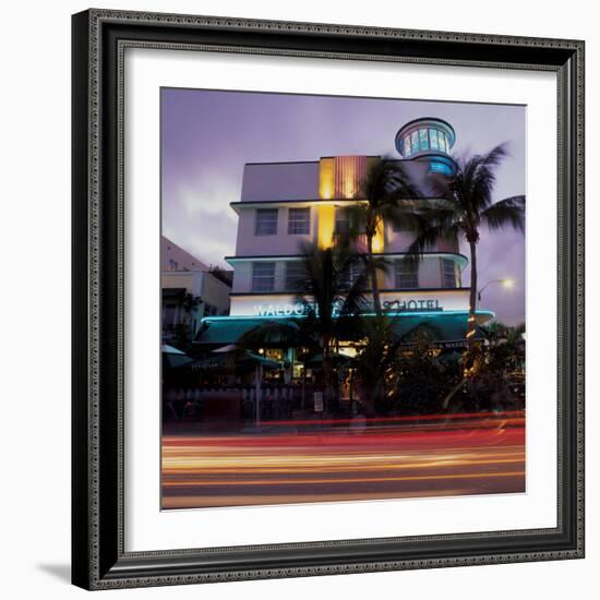 Art Deco Architecture, South Beach, Miami, Florida-Robin Hill-Framed Photographic Print