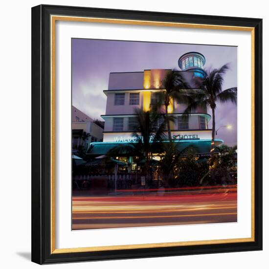 Art Deco Architecture, South Beach, Miami, Florida-Robin Hill-Framed Photographic Print