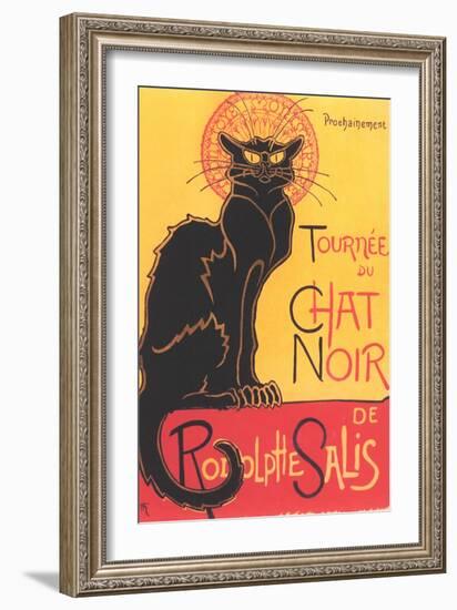 Art Deco Chat Noir Poster-null-Framed Art Print