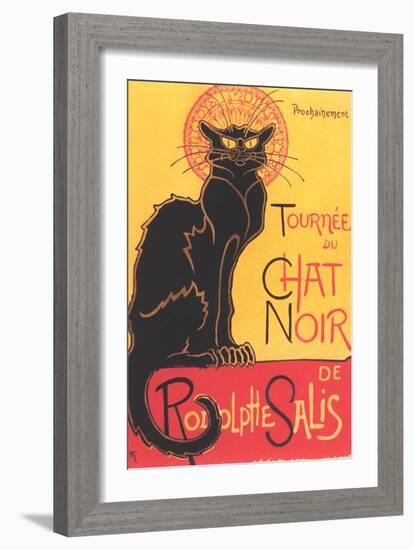 Art Deco Chat Noir Poster-null-Framed Art Print