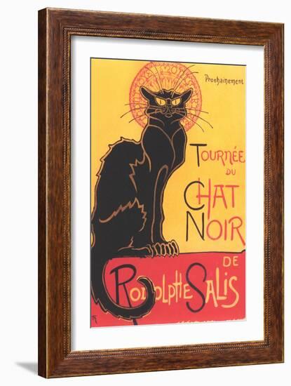 Art Deco Chat Noir Poster-null-Framed Art Print