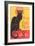 Art Deco Chat Noir Poster-null-Framed Art Print