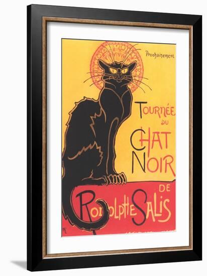 Art Deco Chat Noir Poster-null-Framed Art Print