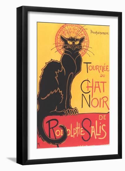 Art Deco Chat Noir Poster-null-Framed Art Print