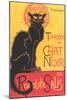 Art Deco Chat Noir Poster-null-Mounted Art Print