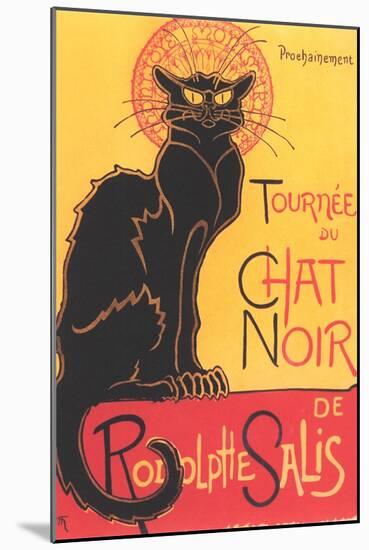 Art Deco Chat Noir Poster-null-Mounted Art Print