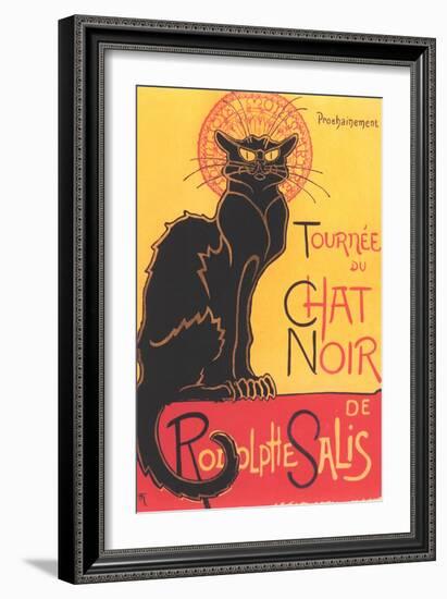 Art Deco Chat Noir Poster-null-Framed Art Print