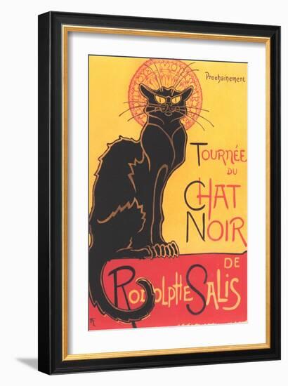 Art Deco Chat Noir Poster-null-Framed Art Print