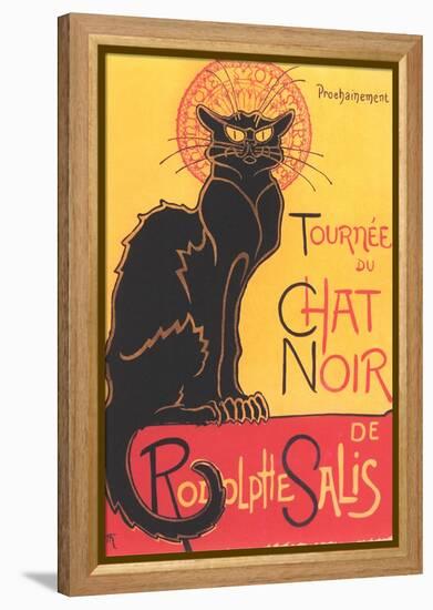 Art Deco Chat Noir Poster-null-Framed Stretched Canvas