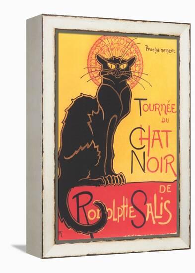 Art Deco Chat Noir Poster-null-Framed Stretched Canvas