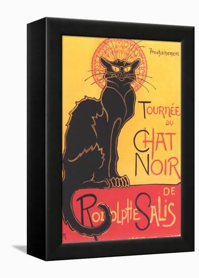 Art Deco Chat Noir Poster-null-Framed Stretched Canvas