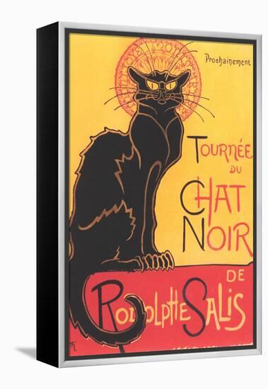 Art Deco Chat Noir Poster-null-Framed Stretched Canvas