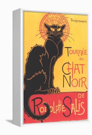 Art Deco Chat Noir Poster-null-Framed Stretched Canvas