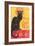 Art Deco Chat Noir Poster-null-Framed Premium Giclee Print