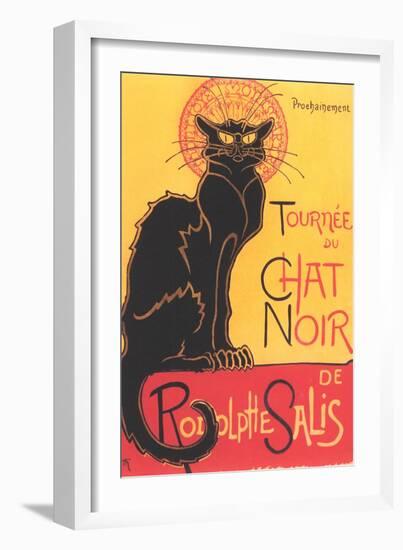 Art Deco Chat Noir Poster-null-Framed Premium Giclee Print