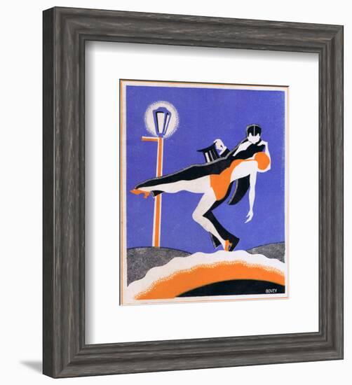 Art Deco Couple in the Street-null-Framed Giclee Print