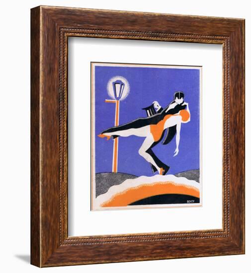 Art Deco Couple in the Street-null-Framed Giclee Print