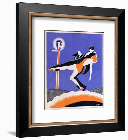 Art Deco Couple in the Street-null-Framed Giclee Print