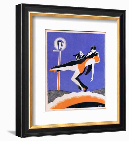 Art Deco Couple in the Street-null-Framed Giclee Print