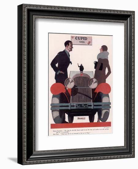 Art Deco Cupid Cars-null-Framed Giclee Print