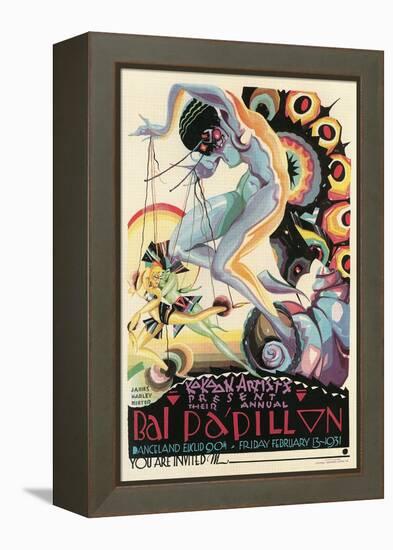 Art Deco Dance Poster-null-Framed Stretched Canvas