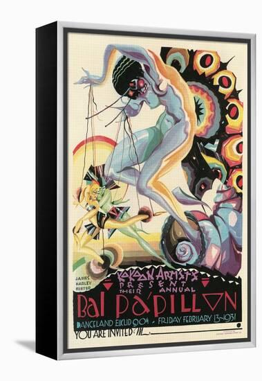 Art Deco Dance Poster-null-Framed Stretched Canvas
