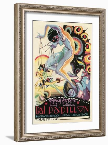 Art Deco Dance Poster-null-Framed Premium Giclee Print