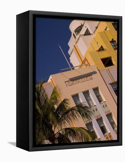 Art Deco Design of Cavalier Hotel, South Beach, Miami, Florida, USA-Nancy & Steve Ross-Framed Premier Image Canvas