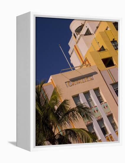 Art Deco Design of Cavalier Hotel, South Beach, Miami, Florida, USA-Nancy & Steve Ross-Framed Premier Image Canvas