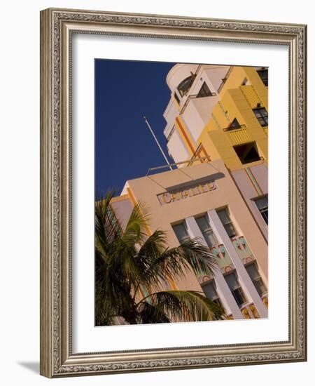 Art Deco Design of Cavalier Hotel, South Beach, Miami, Florida, USA-Nancy & Steve Ross-Framed Photographic Print