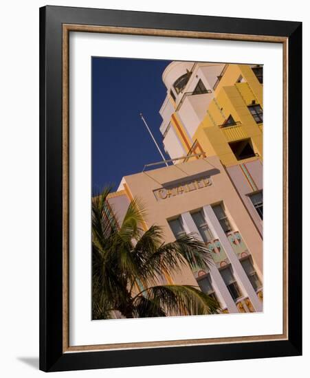 Art Deco Design of Cavalier Hotel, South Beach, Miami, Florida, USA-Nancy & Steve Ross-Framed Photographic Print
