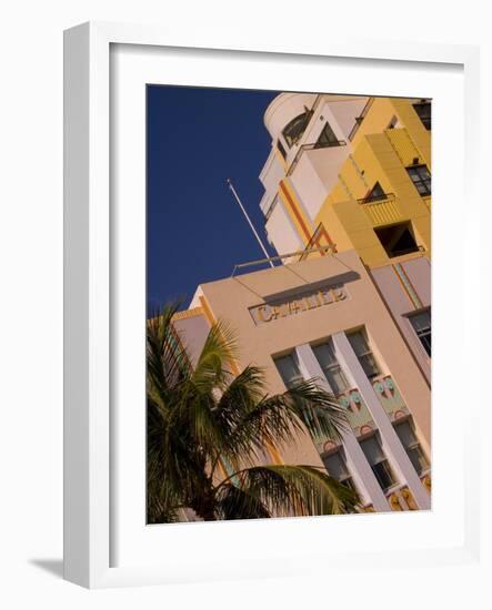 Art Deco Design of Cavalier Hotel, South Beach, Miami, Florida, USA-Nancy & Steve Ross-Framed Photographic Print