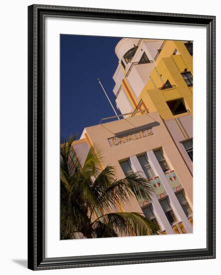 Art Deco Design of Cavalier Hotel, South Beach, Miami, Florida, USA-Nancy & Steve Ross-Framed Photographic Print