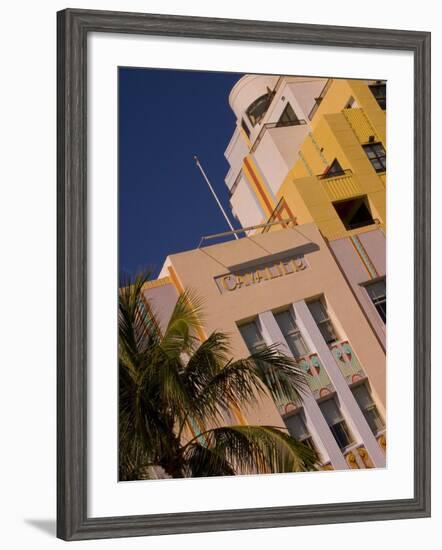 Art Deco Design of Cavalier Hotel, South Beach, Miami, Florida, USA-Nancy & Steve Ross-Framed Photographic Print